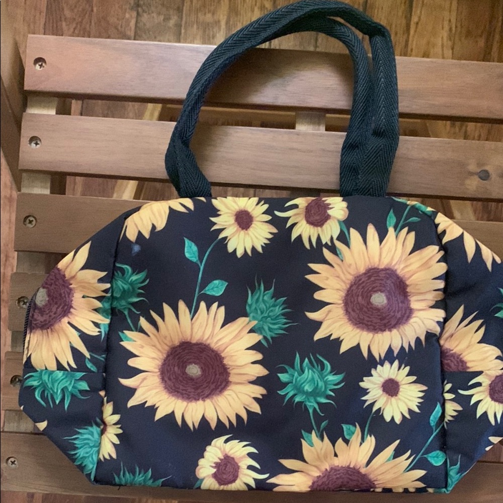 Sunflower Print Tote Bag